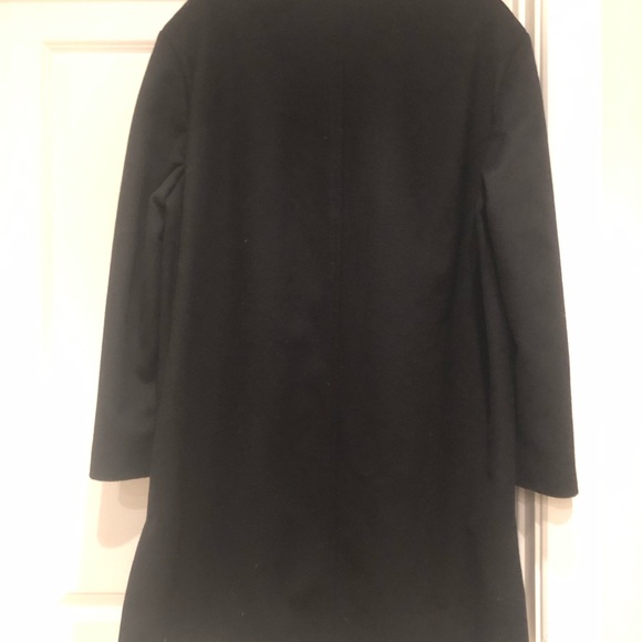 MARIO VALENTE NWOT CASHMERE/WOOL LONG MEN’S COAT BLACK SIZE 42R - Picture 6 of 10